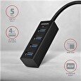 Axagon HUE-M1C, 4x USB 3.2 Gen 1 MINI hub, kovový, kabel USB-C 20cm