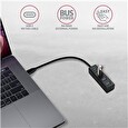 Axagon HUE-M1C, 4x USB 3.2 Gen 1 MINI hub, kovový, kabel USB-C 20cm