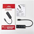 Axagon HUE-M1C, 4x USB 3.2 Gen 1 MINI hub, kovový, kabel USB-C 20cm