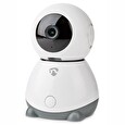 Nedis IP kamera/ Wi-Fi/ vnitřní/ 1080p/ Micro SD/ Cloud/ snímač pohybu/ náklon/ noční vidění/ Android/ iOS/ šedo-bílá