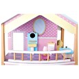 Hračka Small Foot Dřevěný domeček pro panenky modrá střecha