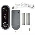 Nedis Wi-Fi chytrý dveřní videotelefon/ 1920x1080/ 2Mpx/ IP54/ snímač pohybu/ Cloud/MicroSD/ noční vidění/ šedý