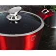 Hrnec Berlingerhaus s mramorovým povrchem a poklicí 24 cm Burgundy Metallic Line BH-1257