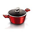 Hrnec Berlingerhaus s mramorovým povrchem a poklicí 24 cm Burgundy Metallic Line BH-1257