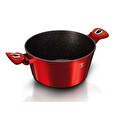 Hrnec Berlingerhaus s mramorovým povrchem a poklicí 24 cm Burgundy Metallic Line BH-1257