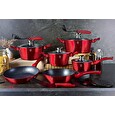 Hrnec Berlingerhaus s mramorovým povrchem a poklicí 24 cm Burgundy Metallic Line BH-1257