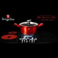 Hrnec Berlingerhaus s mramorovým povrchem a poklicí 24 cm Burgundy Metallic Line BH-1257
