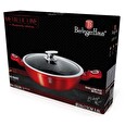 Pekáč Berlingerhaus kulatý s mramorovým povrchem a poklicí 28 cm Burgundy Metallic Line BH-1263