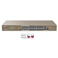 Tenda TEF1126P-24-410W PoE AF / AT switch - 24x PoE 100 Mb/s + 2x Uplink 1Gb/s RJ45/SFP,PoE+ 370W