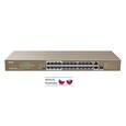 Tenda TEF1126P-24-410W PoE AF / AT switch - 24x PoE 100 Mb/s + 2x Uplink 1Gb/s RJ45/SFP,PoE+ 370W