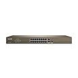 Tenda TEF1218P-16-250W PoE AT WebSmart switch - 16x PoE 100 Mb/s + 2xUplink 1Gb/s RJ45/SFP,PoE+ 230W