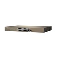 Tenda TEF1218P-16-250W PoE AT WebSmart switch - 16x PoE 100 Mb/s + 2xUplink 1Gb/s RJ45/SFP,PoE+ 230W