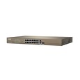 Tenda TEF1218P-16-250W PoE AT WebSmart switch - 16x PoE 100 Mb/s + 2xUplink 1Gb/s RJ45/SFP,PoE+ 230W