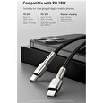 Baseus Cafule Series nabíjecí / datový kabel USB-C na Lightning PD 20W 2m, černá