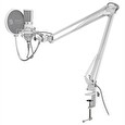 SPC Gear mikrofon SM950 Onyx White Streaming microphone / USB / polohovatelné rameno / pop filtr / bílý