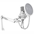 SPC Gear mikrofon SM950 Onyx White Streaming microphone / USB / polohovatelné rameno / pop filtr / bílý