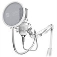 SPC Gear mikrofon SM950 Onyx White Streaming microphone / USB / polohovatelné rameno / pop filtr / bílý