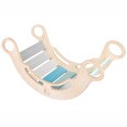 Houpačka Elis design Montessori duhová, 5v1 pro kluky - tyrkysová
