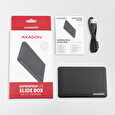 Axagon EE25-SL, USB 3.2 Gen 1 - SATA 6G, 2.5" SLIDE box, bezšroubkový, černý