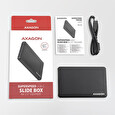 Axagon EE25-SLC, USB-C 3.2 Gen 1 - SATA 6G 2.5" SLIDE box, bezšroubkový, černý