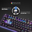 Klávesnice Yenkee YKB 3400 Panzer, mechanická, drátová, podsvícená, herní