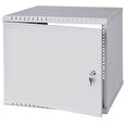 LEXI 19" nástěnný rozvaděč Basic 9U, šířka 520mm, hloubka 450mm, plechové dveře, bez zad, šedý