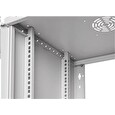 LEXI 19" nástěnný rozvaděč Basic 12U, šířka 520mm, hloubka 450mm, skleněné dveře, bez zad, šedý