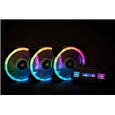 1stCOOL Fan KIT AURA EVO 2 ARGB, 3x Dual Ring ventilátor + řadič + dálkový ovladač