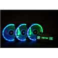 1stCOOL Fan KIT AURA EVO 2 ARGB, 3x Dual Ring ventilátor + řadič + dálkový ovladač