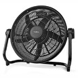 Nedis podlahový ventilátor/ průměr 50 cm/ výkon 100 W/ naklápěcí/ 3 rychlosti/ kabel 1,5 m/ černý