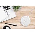 Podložka FIXED Pad pro rychlé bezdrátové nabíjení telefonu, 10W, bílá