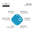 Lokátor FIXED Smile PRO Smart tracker, 4-PACK, černý, bílý, modrý, červený