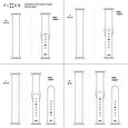 Řemínek FIXED Nylon Strap elastický nylonový pro Apple Watch 38/40mm, velikost L, červený
