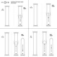 Řemínek FIXED Nylon Strap elastický nylonový pro Apple Watch 42/44mm, velikost L, černý