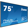 75" iiyama LH7542UHS-B3: IPS, 4K UHD, 500cd/m2, 18/7, LAN, Android 8.0, černý