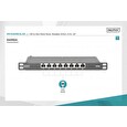 Propojovací panel DIGITUS CAT 6A, stíněný, 8portový, 0,5U, 10 ", černý