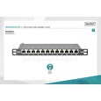 DIGITUS CAT 6A, propojovací panel třídy EA, stíněný, 12 portů, 0,5U, 10 ", černý