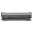 DIGITUS Patch panel CAT 6A, stíněný, 8portový 1U, 10 "montáž do stojanu, černá RAL 9005