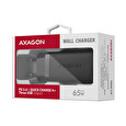 Axagon ACU-DPQ65, GaN nabíječka do sítě 65W, 3x port (USB-A + dual USB-C), PD3.0/QC4+/PPS/Apple