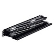 19' vyvazovací panel 1U plastový RAL9005