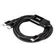 Club3D nabíjecí kabel USB Type-C, Y charging cable to 2x USB Type-C max. 100W, 1.83m/6ft M/M