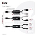 Club3D nabíjecí kabel USB Type-C, Y charging cable to 2x USB Type-C max. 100W, 1.83m/6ft M/M
