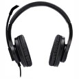 Hama headset PC stereo HS-350/ drátová sluchátka + mikrofon/ 2x 3,5 mm jack/ citlivost 100 dB/mW/ černý