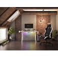 Genesis herní stůl Holm 320, RGB podsvícení, bílý, 120x60cm, 3xUSB 3.0, bezdrátová nabíječka