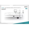 DIGITUS elektrický výškově nastavitelný stůl s USB nabíječkou a zásuvkou 120x60 cm
