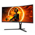 AOC MT VA LCD WLED 34" CU34G3S/BK - VA panel, 165Hz, 3440x1440, 2xHDMI, 2xDP, USB 3.2, repro, nast vyska, zakriven