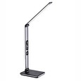 IMMAX LED stolní lampička Heron 2/ Qi nabíjení/ 8,5W/ 504lm/ DC 12V/2,5A/ stmívatelná/ sklápěcí rameno/ stříbrná