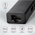 Axagon HMC-GL3A, USB 3.2 Gen 1 hub, porty 3x USB-A + Gigabit Ethernet, kovový, kabel USB-C 20cm
