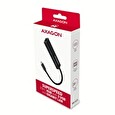 Axagon HMC-GL3A, USB 3.2 Gen 1 hub, porty 3x USB-A + Gigabit Ethernet, kovový, kabel USB-C 20cm