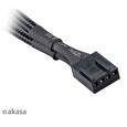Akasa kabel rozdvojka pro ventilátory, 1x 4-pin fan na 2x 4-pin, 15cm, 4ks v balení